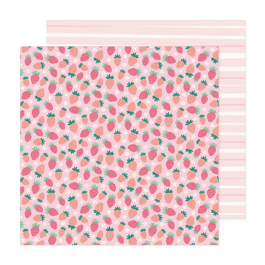 Bea Valiant - Poppy & Pear - Berry Good - 12" x 12" Scrapbook Paper - Scrappyroo