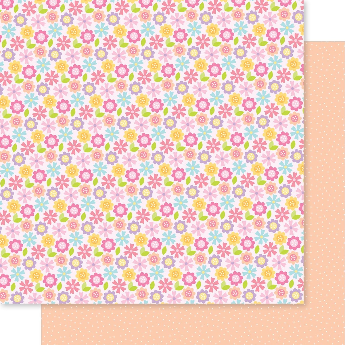 Bella Blvd - Just Because - Bloomin' Beauties - 12" x 12" Scrapbook Paper - Scrappyroo