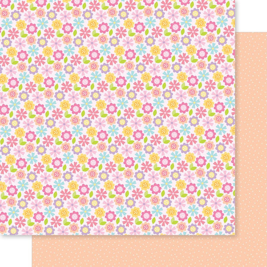 Bella Blvd - Just Because - Bloomin' Beauties - 12" x 12" Scrapbook Paper - Scrappyroo