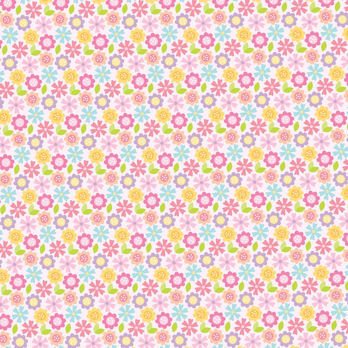 Bella Blvd - Just Because - Bloomin' Beauties - 12" x 12" Scrapbook Paper - Scrappyroo