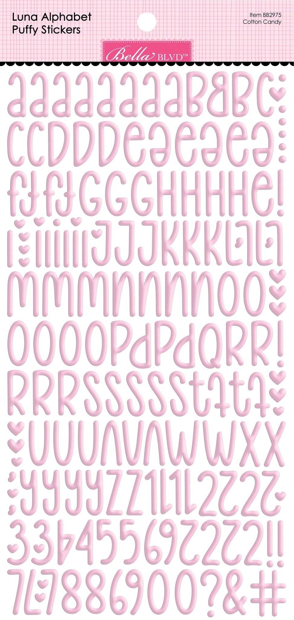 Bella Blvd - Luna Alphabet - Cotton Candy (Light Pink) - Scrappyroo