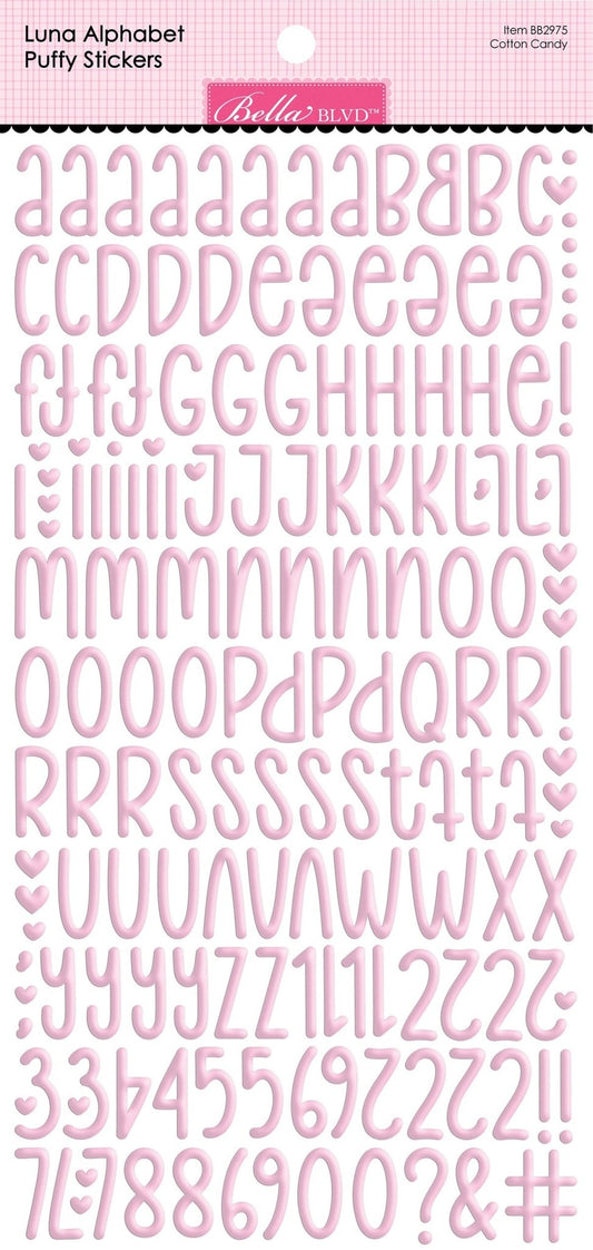 Bella Blvd - Luna Alphabet - Cotton Candy (Light Pink) - Scrappyroo