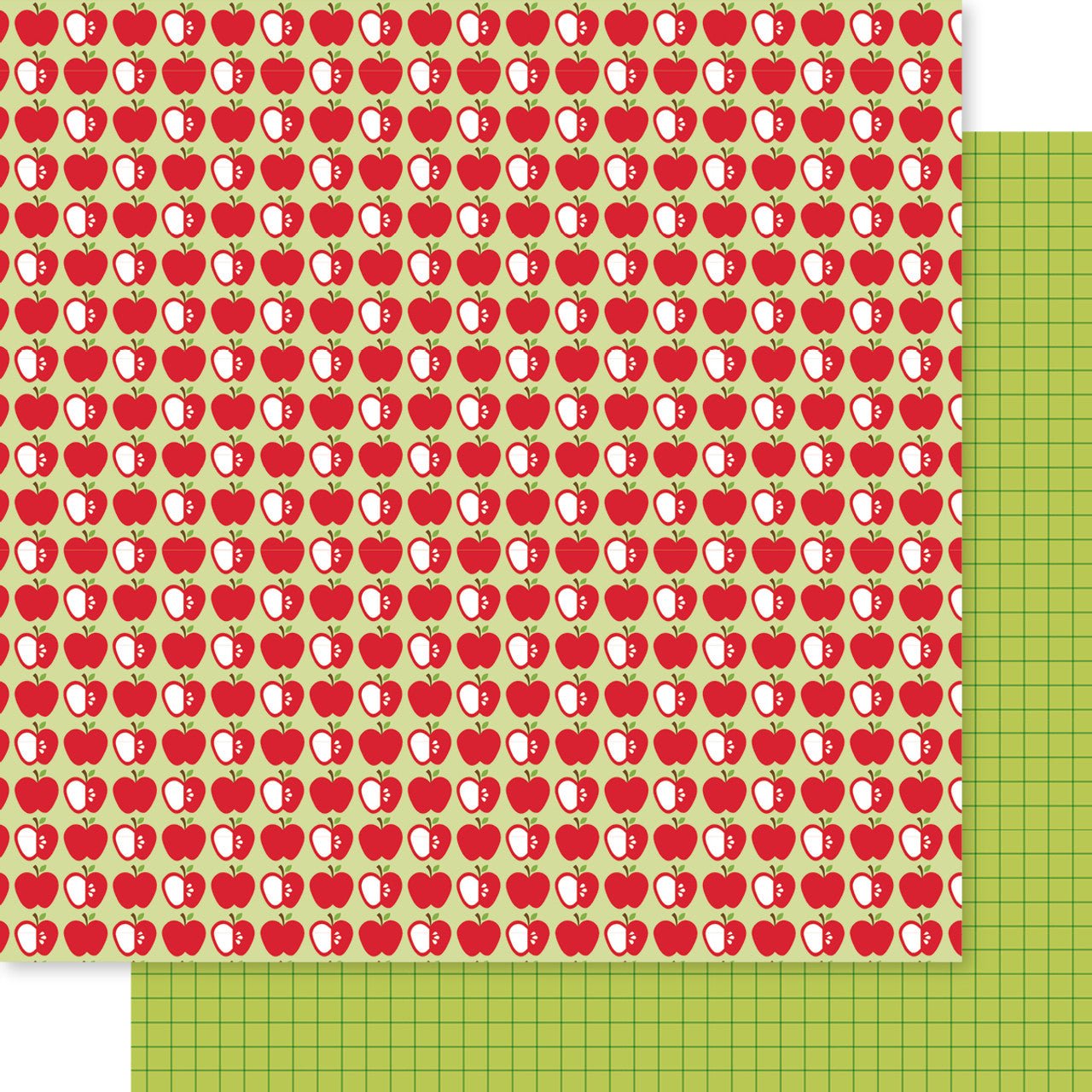 Bella Blvd - Tiny Tots 2.0 - Apple Snack - 12" x 12" Scrapbook Paper - Scrappyroo