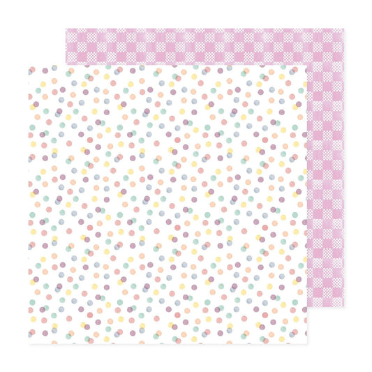 Celes Gonzalo - Rainbow Avenue - Confetti Lover - 12" x 12" Scrapbook Paper - Scrappyroo