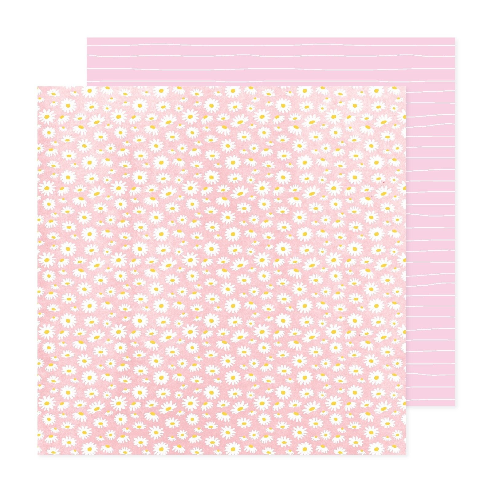 Celes Gonzalo - Rainbow Avenue - Daisy Love - 12" x 12" Scrapbook Paper - Scrappyroo