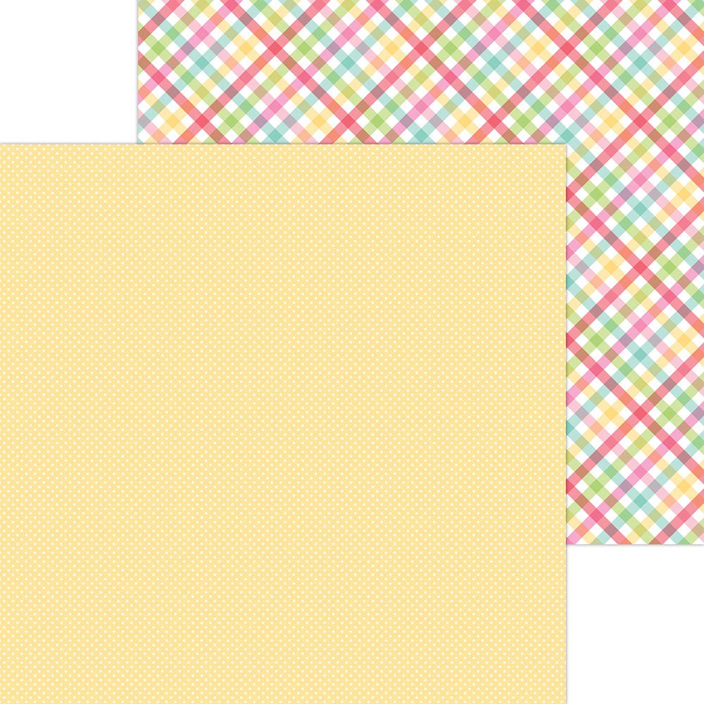 Doodlebug - My Happy Place - Hello Sunshine - 12" x 12" Scrapbook Paper - Scrappyroo