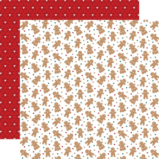 Echo Park - Baking Spirits Bright - Gingerbread Friends - 12" x 12" Scrapbook Paper - Scrappyroo