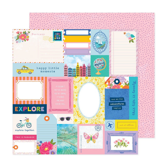 Paige Evans - Adventurous - Paper 1 - 12" x 12" Scrapbook Paper - Scrappyroo