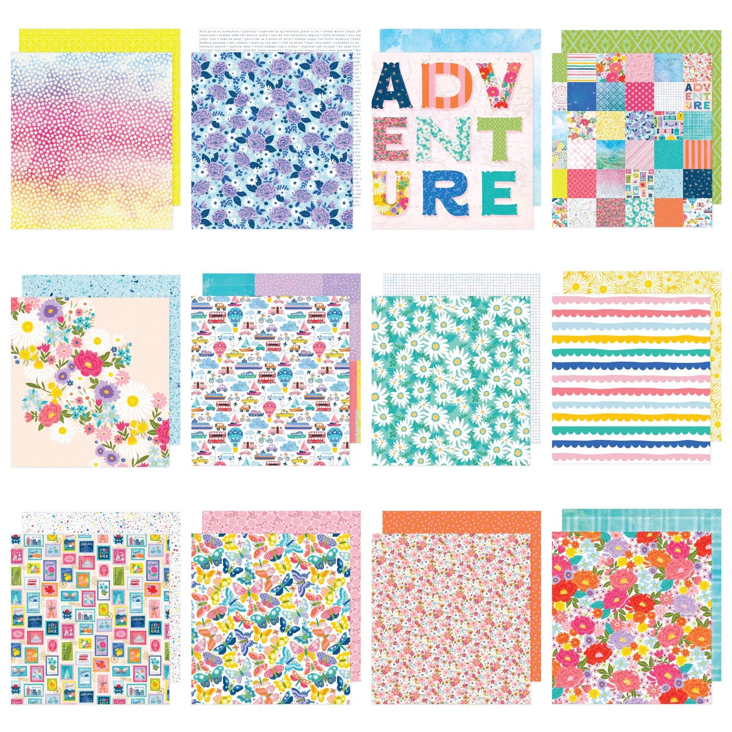 Paige Evans - Adventurous - Scrapbook Papers and Co - ordinating Cardstock - Scrappyroo