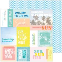 Pinkfresh Studio - Sunshine On My Mind - Golden Hour - 12" x 12" Scrapbook Paper