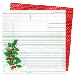 Vicki Boutin - Evergreen & Holly - Making Spirits Bright - 12" x 12" Scrapbook Paper